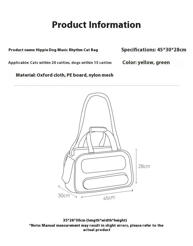 Rhythm Diaper Bag for Cats Under 10kg and Dogs Under 7kg