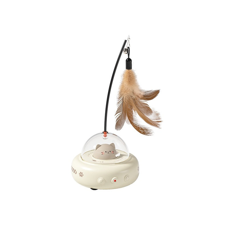 UFO Feather Frenzy: Electric Cat Teaser & Trainer - LauBelle Brand
