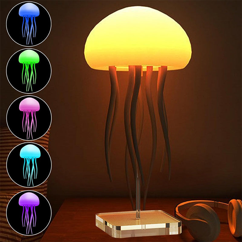 Jellyfish Mood Lamp LED Jellyfish Night Light Portable Jellyfish Lamp Jellyfish Decorations Smart Table Lamp For Bedside Desk - LauBelle