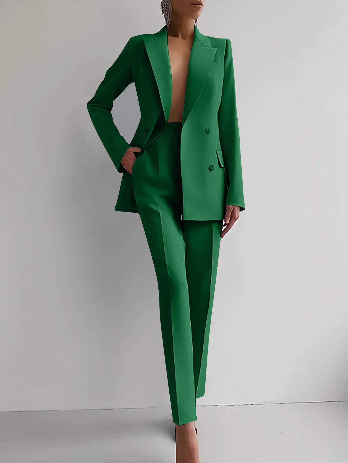 Elegance: Women's Casual Slim Fit Suit Set - LauBelle Brand