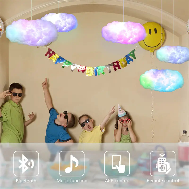 Big Cotton Cloud Lightning Light with APP Control and Music Remote 60 70CM
