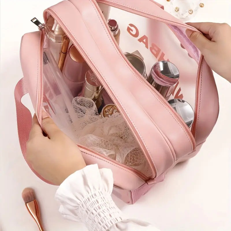 Matte Double Layered Washing and Stimulating Bag Set Large and Medium