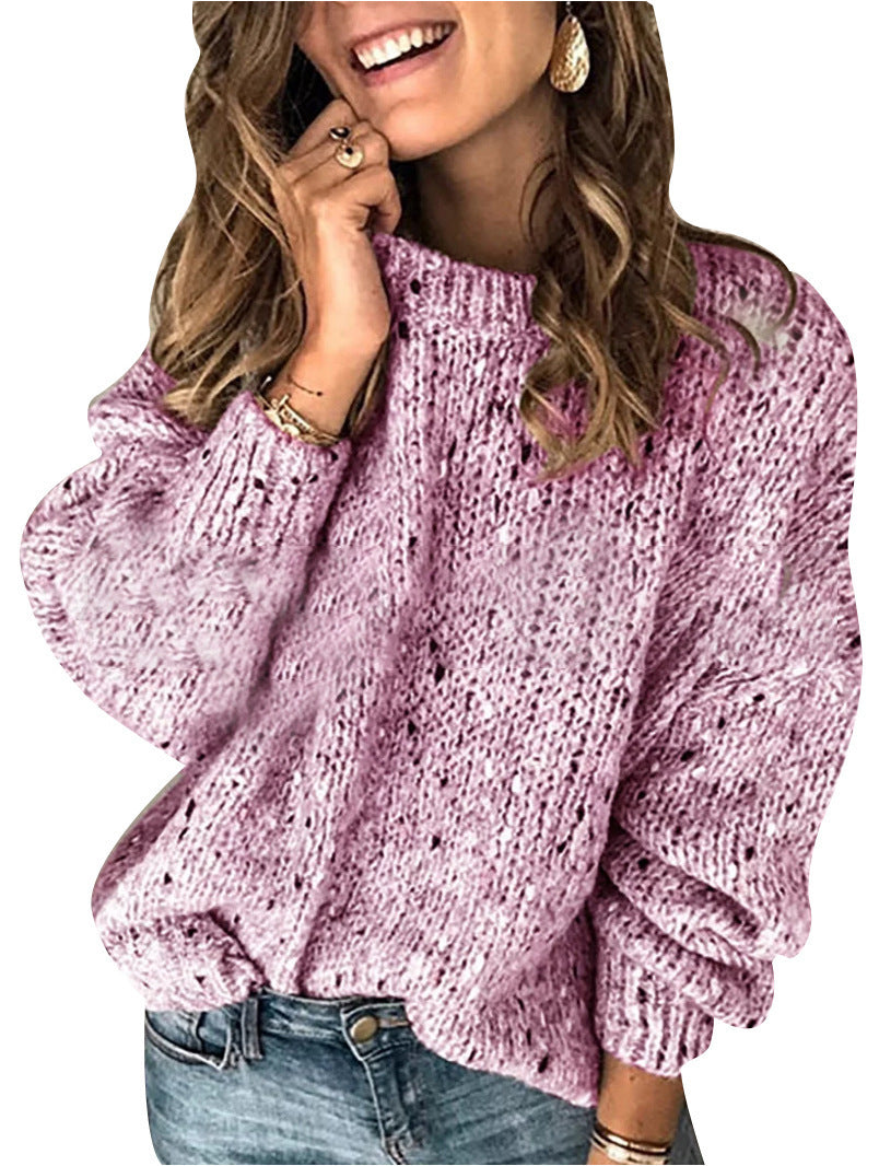 DotChic Winter Pullover - Cozy Loose Knit Sweater - LauBelle Brand