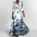VoguePrint Slim V-Neck Half-Sleeve Waist Dress - LauBelle Brand