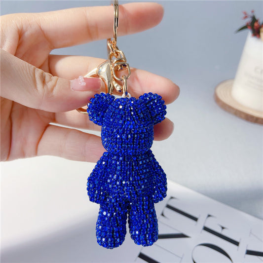 Sparkle Bear Cartoon Diamond Keychain Charm - LauBelle