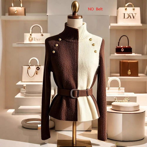 ChromaSwitch Turtleneck Pullover Sweater - LauBelle Brand