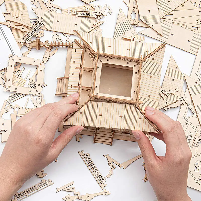 Wooden Model Kit 275 Pieces for Ages 14 and Up