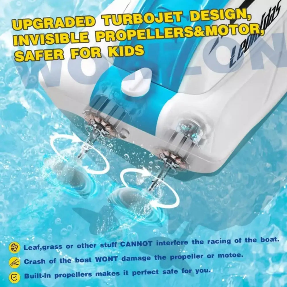 4DRC S4 High Speed RC Boat with 2.4 GHz Remote for Adults and Kids Blue 5