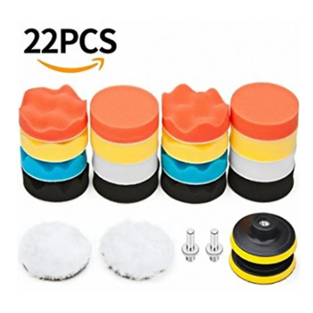 22 Piece Car Polishing Sponge and Pad Set - LauBelle