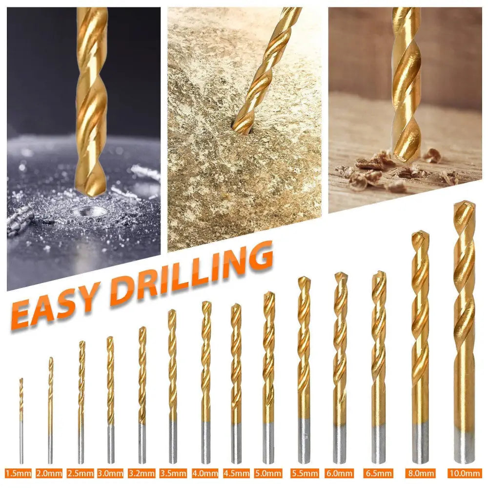 Titanium Pro 99 Spiral Drill Bit Set - LauBelle Brand