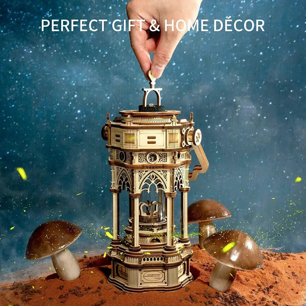 Robotime Rokr 3D Wooden Puzzles DIY Musical Box Building Kit Mechanical Models to Build - Victorian Lantern - LauBelle Brand