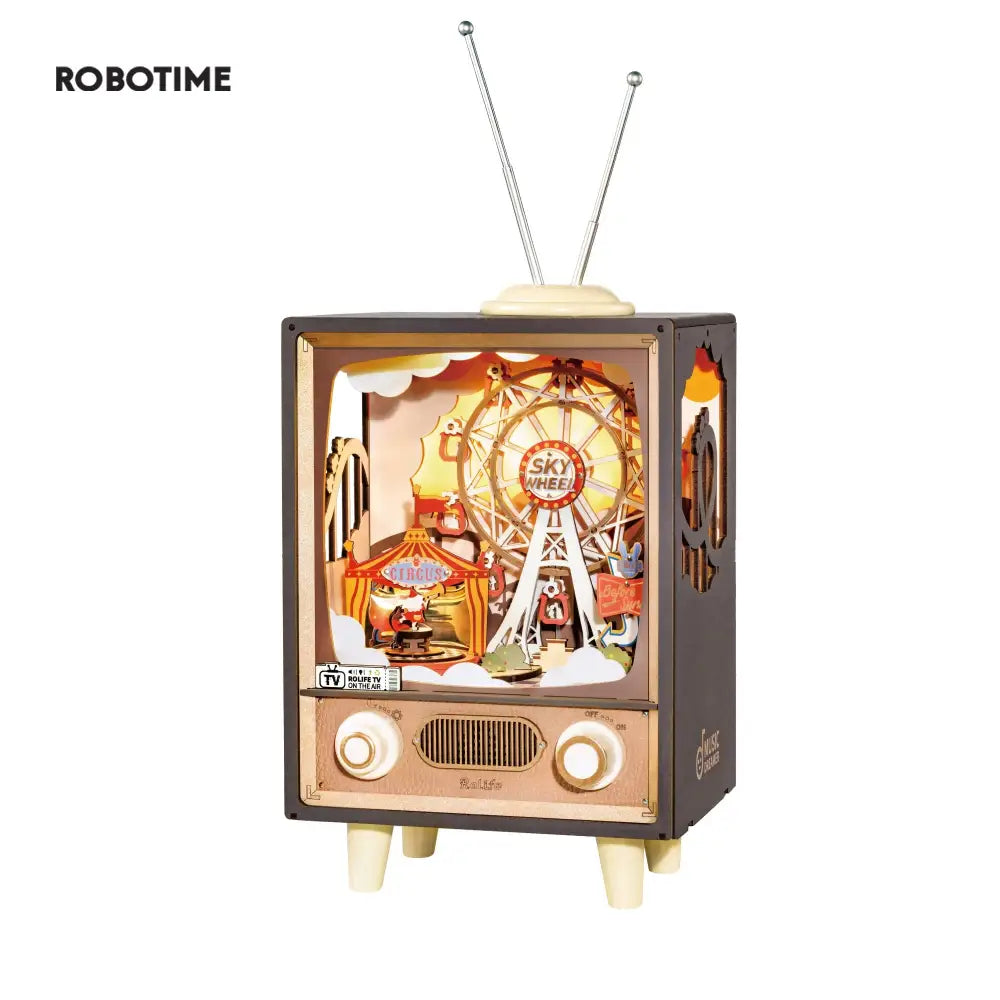 Robotime Rolife Sunset Carnival Music Box – 3D Wooden Puzzle with Lights, Luxurious Design Toy & Home Decoration for Kids & Adults - LauBelle Brand
