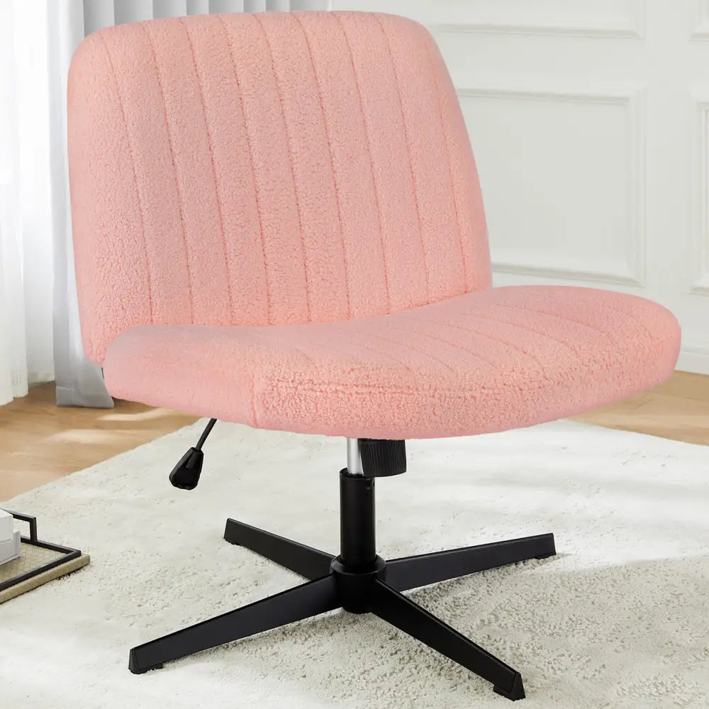 Cross-Legged Chair,No Wheels Armless Swivel Home Office Chair - LauBelle