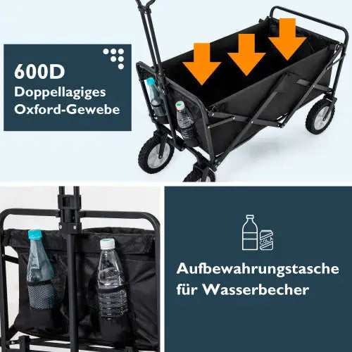 Folding All Terrain Outdoor Station Wagon Trolley Handcart Garden Wagon - LauBelle Brand