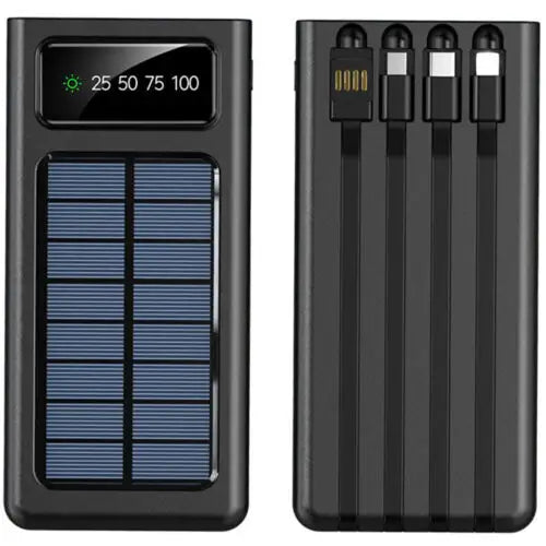 Solar Power Bank 900000mAh Portable External Battery Charger for All Phones - LauBelle