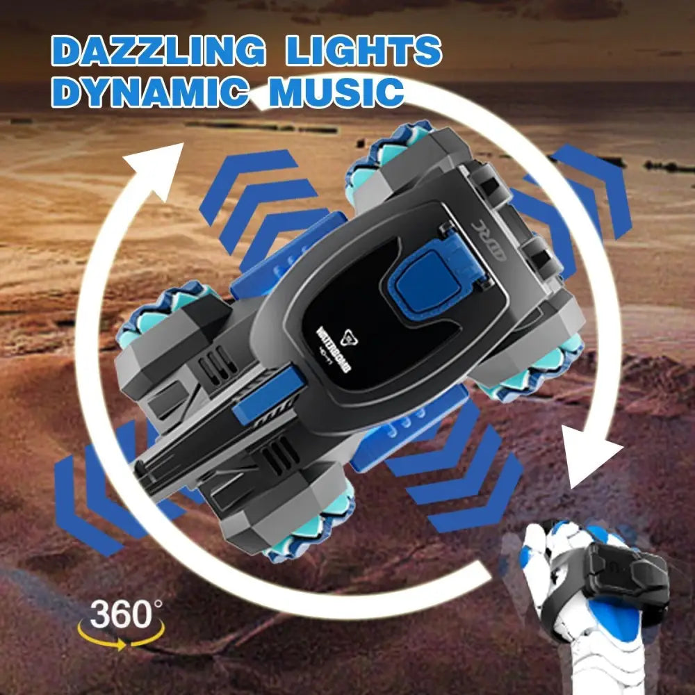 4DRC Y1 RC Tank Shooting Gesture Sensing Rc Stunt Car With Light Music - LauBelle Brand