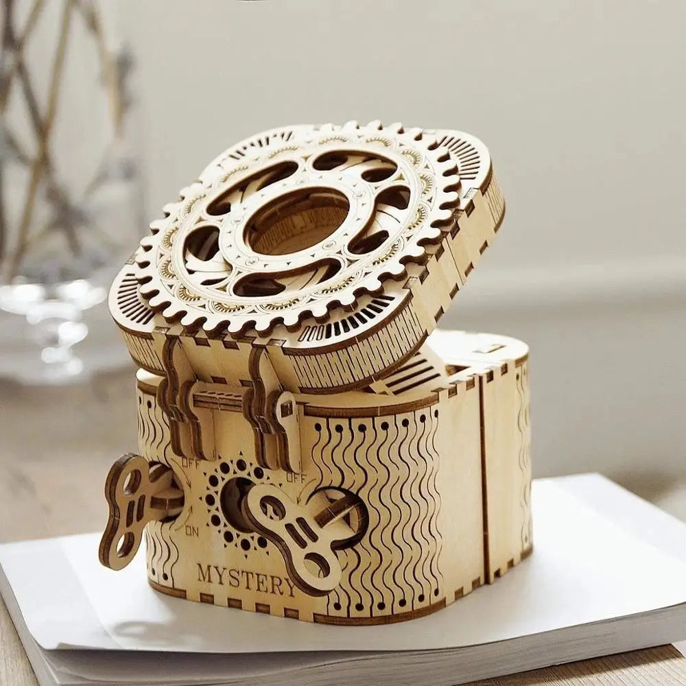 Robotime Rokr 123Pcs Treasure Box Creative 3D Wooden Puzzle Game Assembly Toys - LauBelle Brand