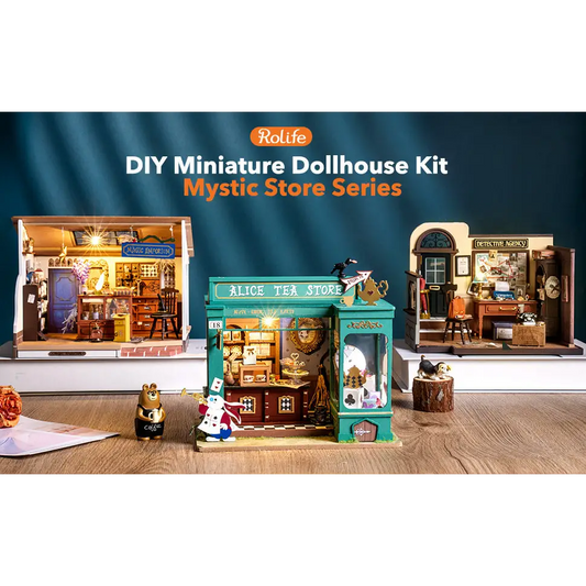 ROBOTIME DIY Miniature Dollhouse Mystic Archives Series Diorama Craft Kit - LauBelle Brand