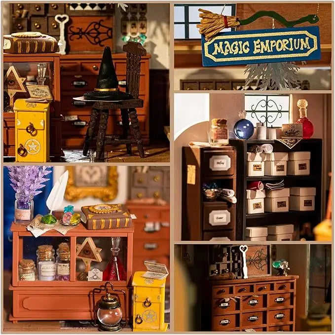 ROBOTIME DIY Miniature Dollhouse Mystic Archives Series Diorama Craft Kit - LauBelle Brand