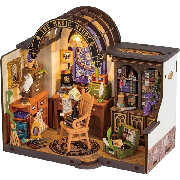 ROBOTIME DIY Miniature House Kit Magic Study Craft Model Kits - LauBelle