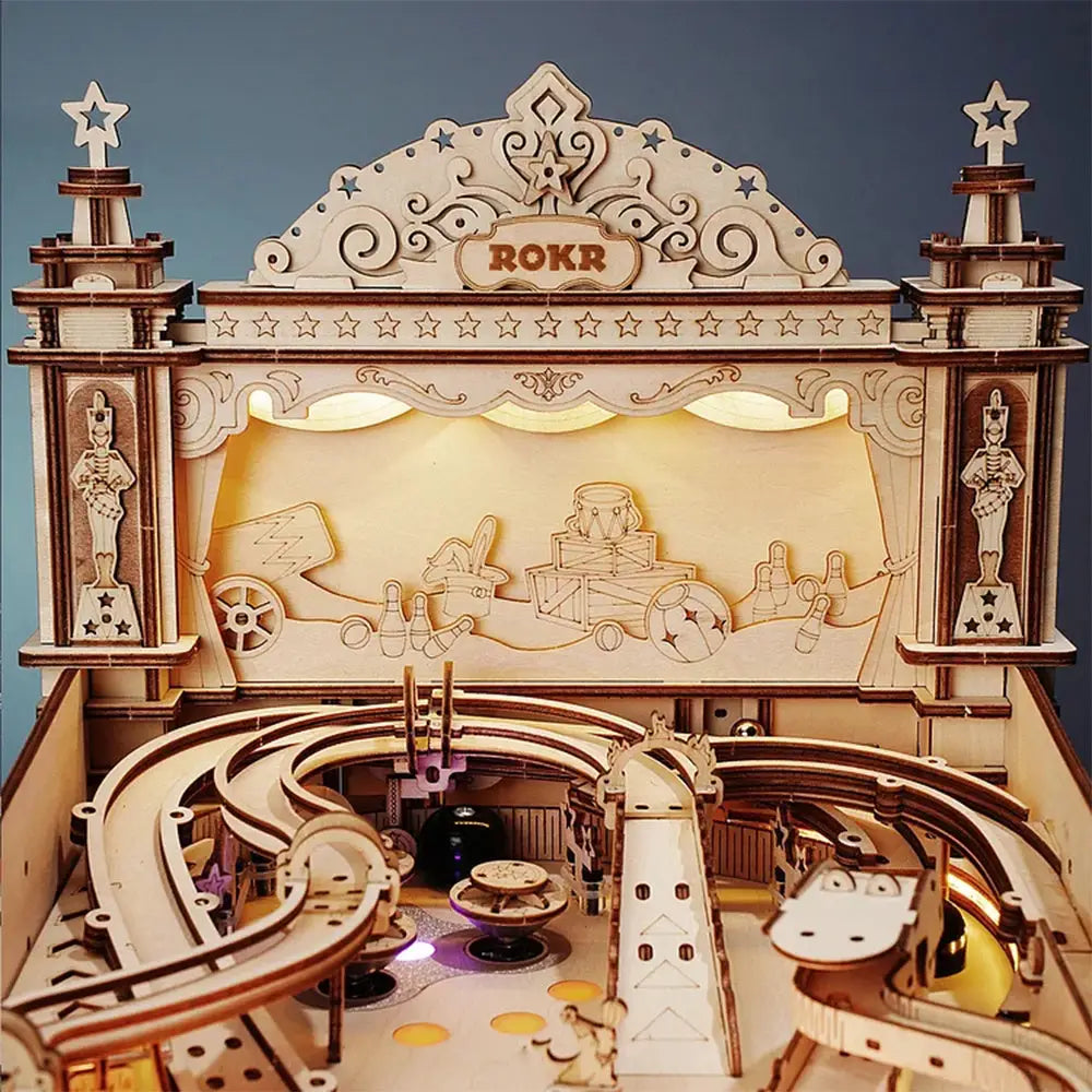 ROKR 3D Puzzle Pinball Machine Wooden Puzzle Brainteaser Building - LauBelle Brand