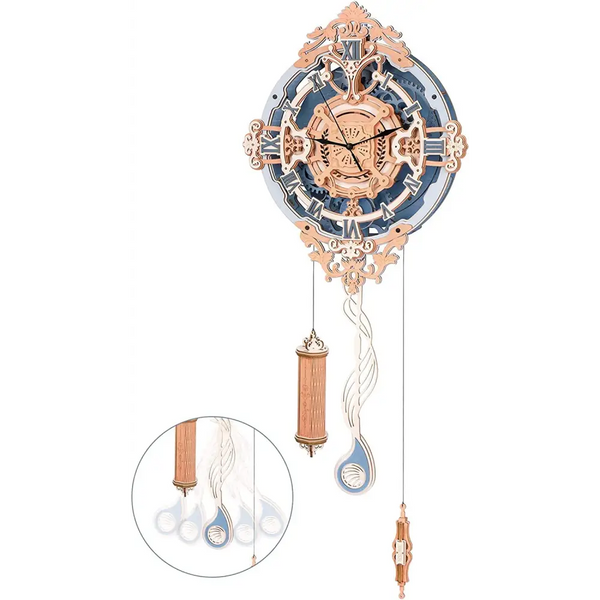 Robotime ROKR Romantic Notes Wall Clock 3D Wooden Puzzle Model - LauBelle