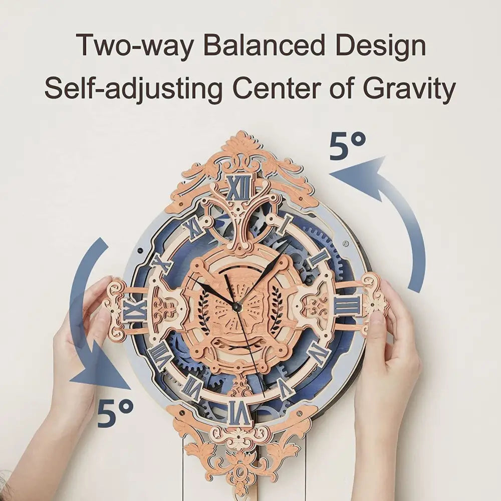 Robotime ROKR Romantic Notes Wall Clock 3D Wooden Puzzle Model - LauBelle Brand