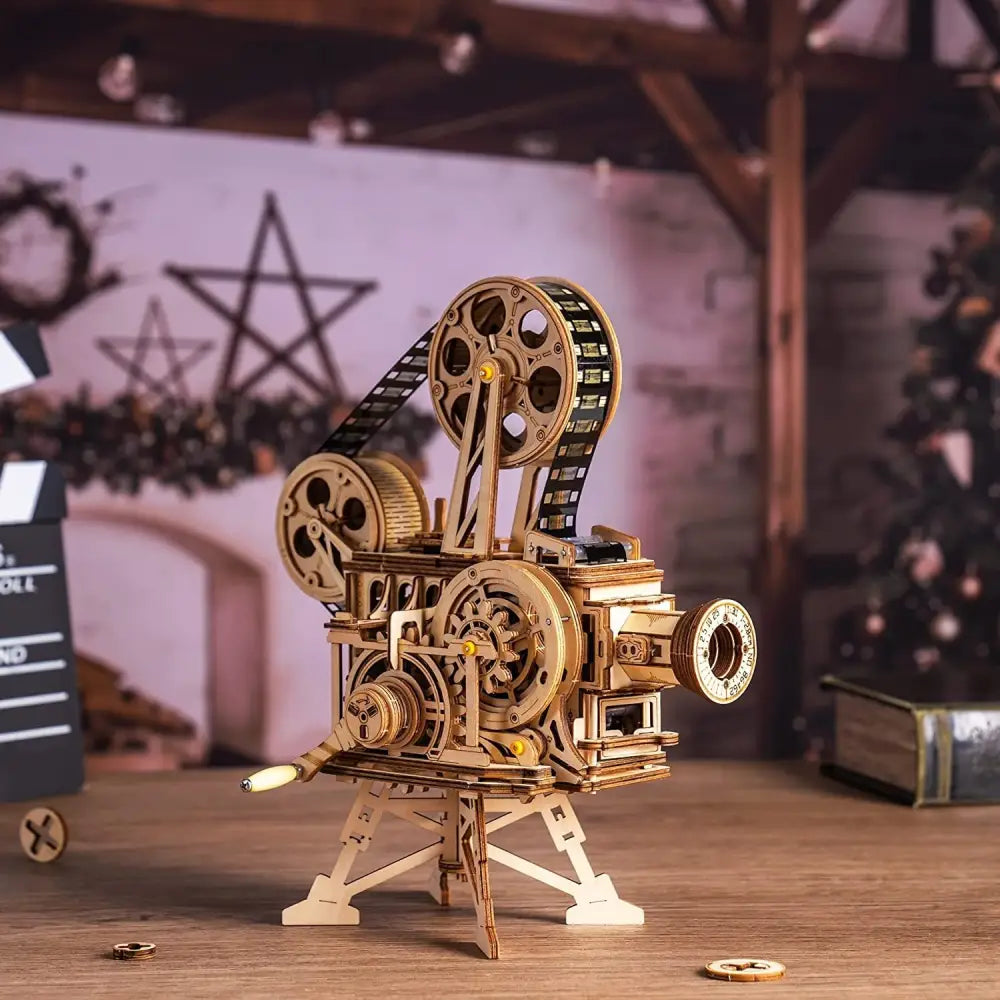 ROKR Retro Movie Projector Vitascope Model LK601 3D Puzzle Assembly Kit - LauBelle Brand