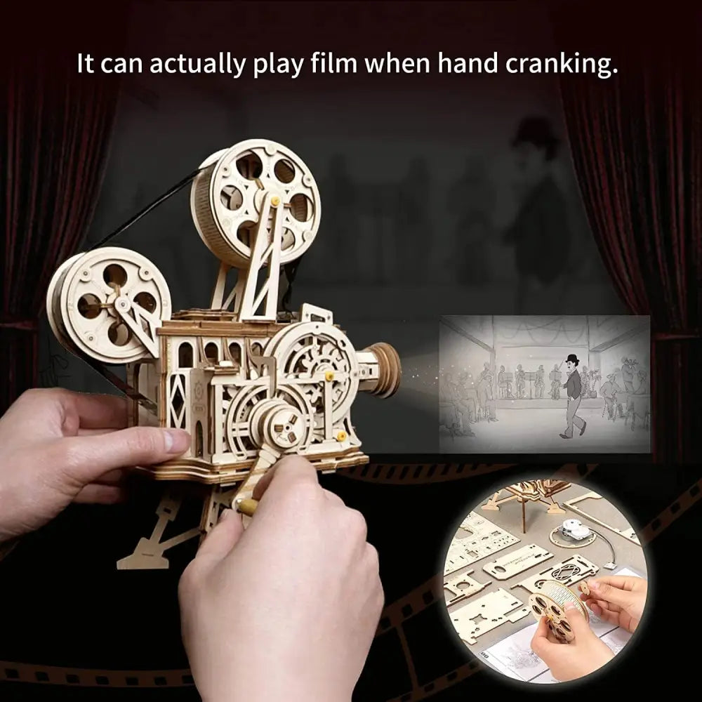 ROKR Retro Movie Projector Vitascope Model LK601 3D Puzzle Assembly Kit - LauBelle Brand