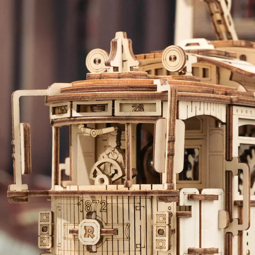 Rokr Classic City Tram 3D Wooden Puzzle Building Toy - LauBelle Brand