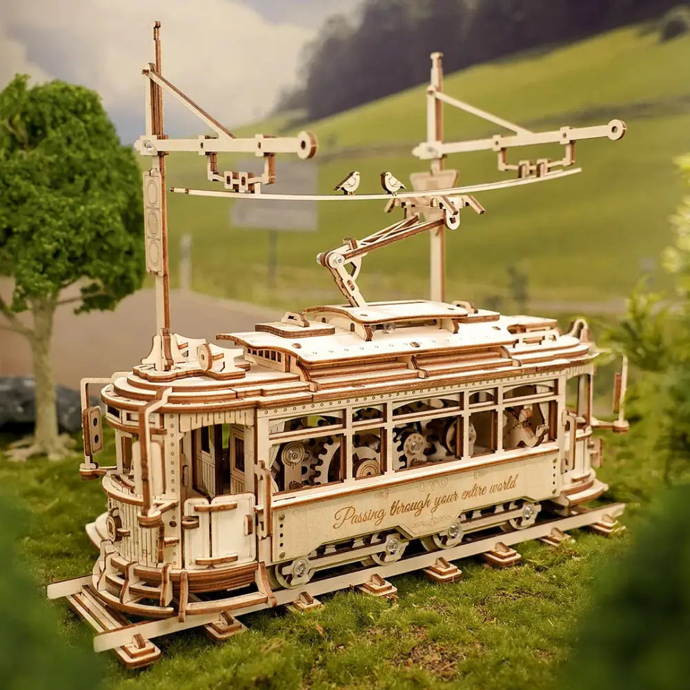 Rokr Classic City Tram 3D Wooden Puzzle Building Toy - LauBelle Brand