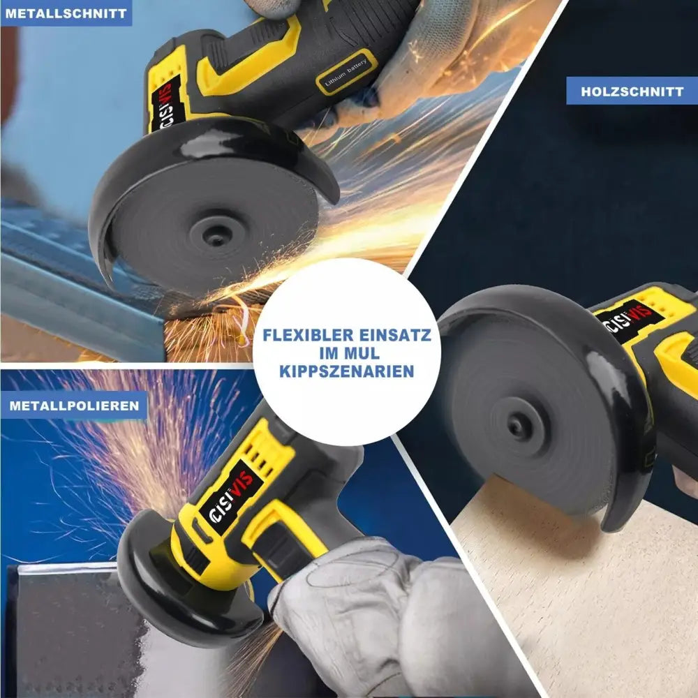 Mini Angle Grinder 12V 300W Cordless with 2×2000mAh Rechargeable Batteries, EU Plug, 76mm Cutting Disc – Compact & Portable Power Tool - LauBelle Brand