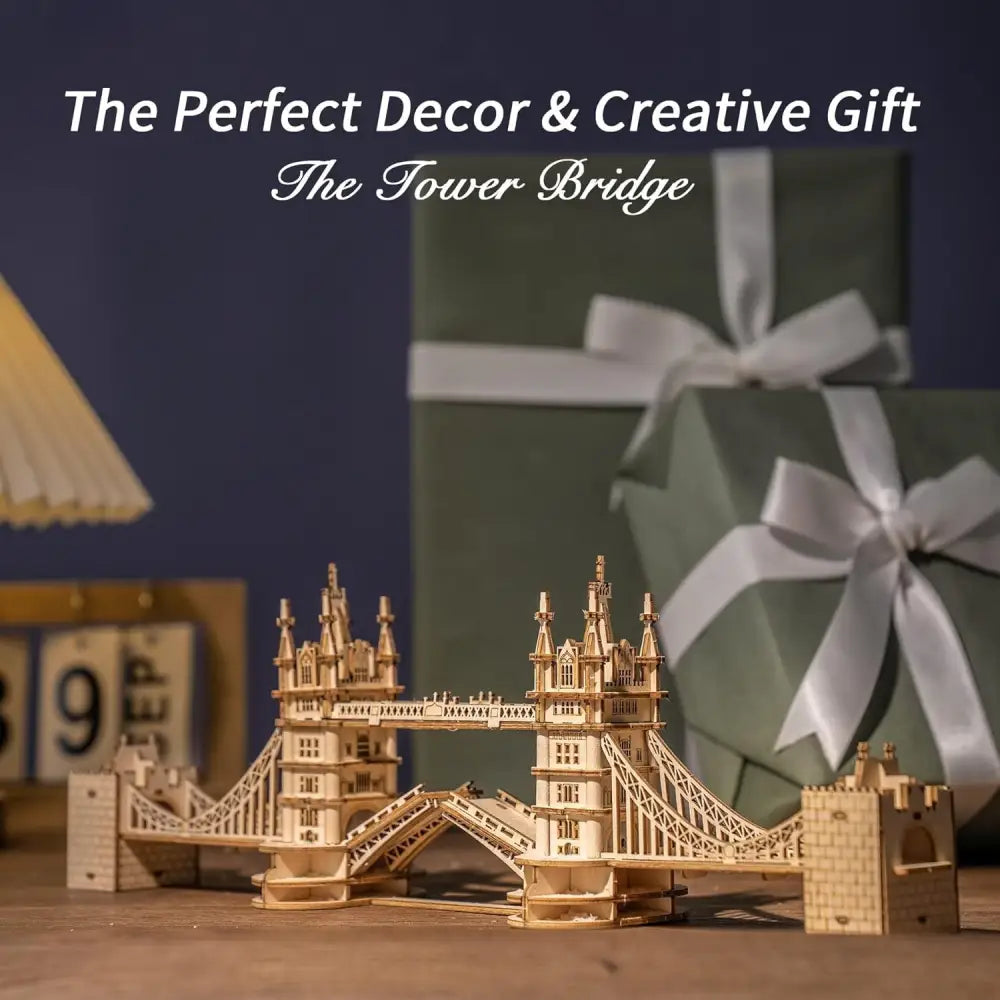 ROBOTIME 3D Wooden Puzzle London Tower Bridge Model Kit - LauBelle Brand