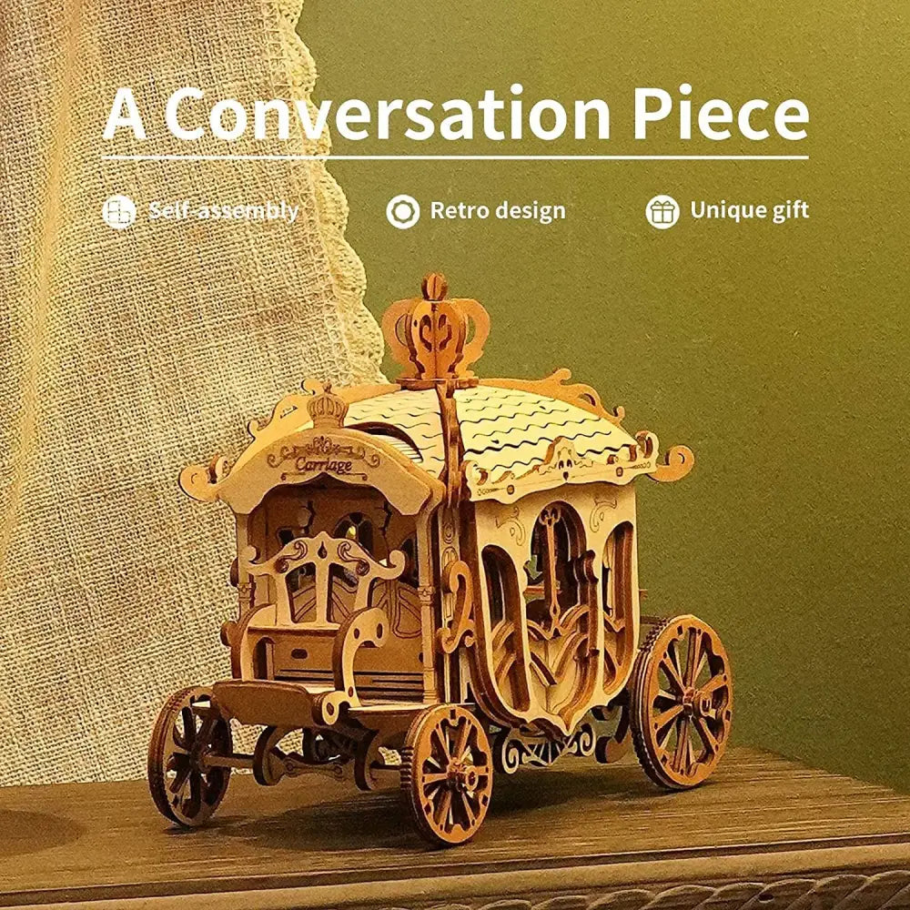 Robotime Rolife Vintage Car and Tramcar Model 3D Wooden Puzzle - LauBelle Brand