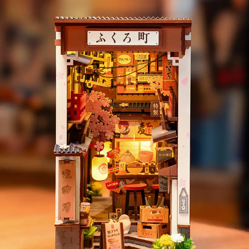 ROBOTIME 3D puzzle Sakura Wine Alley Nighttime Izakaya Ambience 249 pieces - LauBelle
