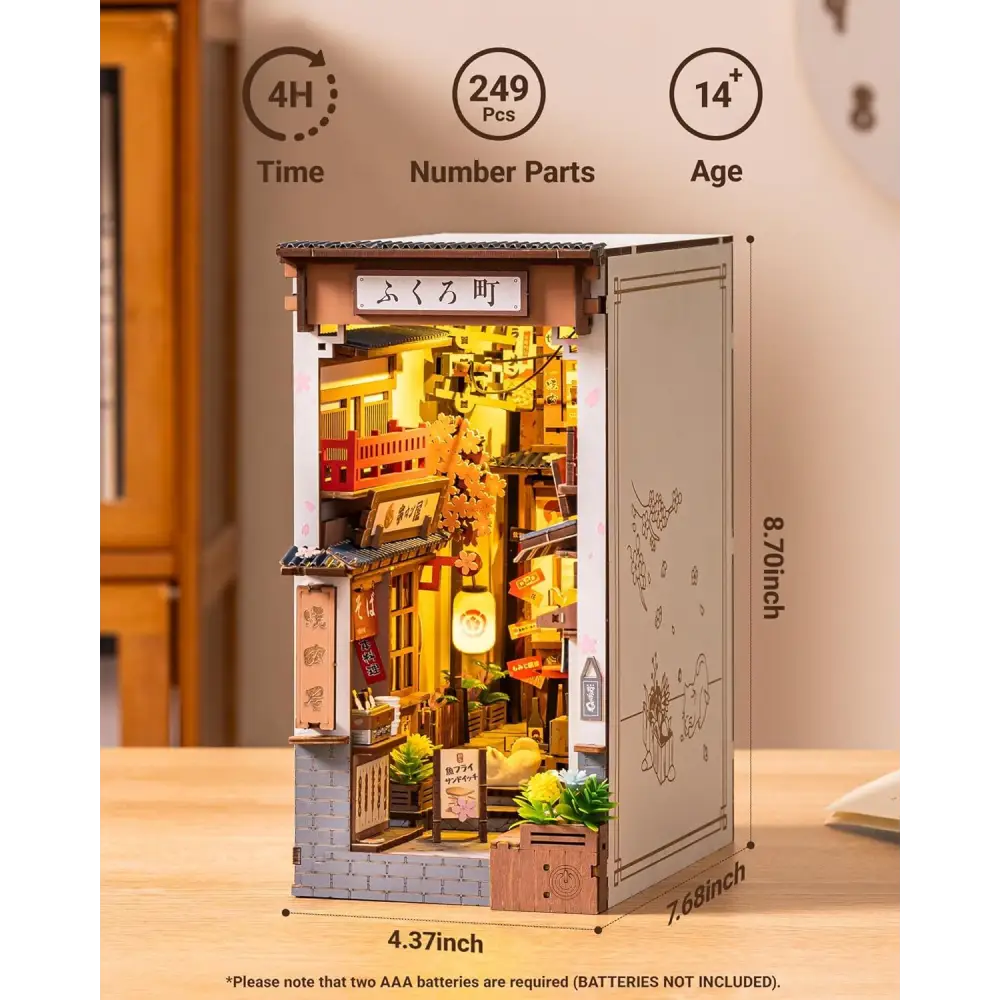 ROBOTIME 3D puzzle Sakura Wine Alley Nighttime Izakaya Ambience 249 pieces - LauBelle Brand