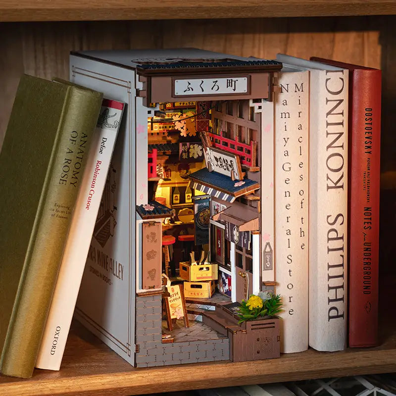 ROBOTIME 3D puzzle Sakura Wine Alley Nighttime Izakaya Ambience 249 pieces - LauBelle Brand
