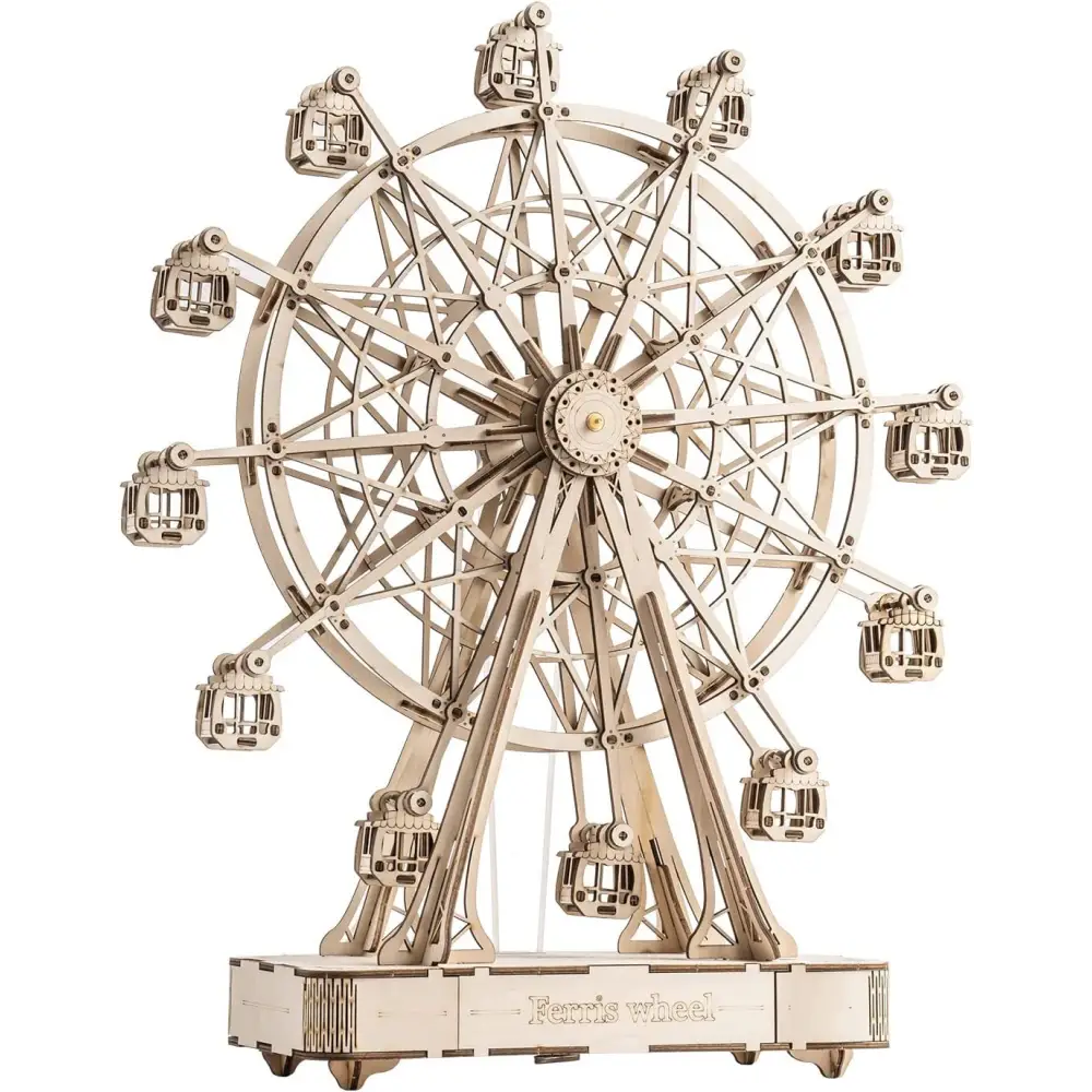 Robotime DIY Wooden Rotatable Ferris Wheel Model With Playing Music - LauBelle Brand