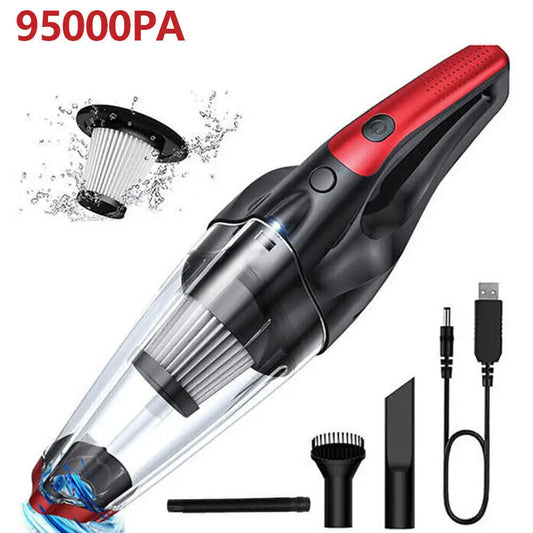 Compact cordless vacuum cleaner with 95,000 Pa suction power and HEPA filter - LauBelle Brand