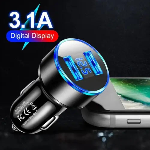 Car Cigarette Lighter 2-Port USB Charger – Auto, Truck & Vehicle Adapter for Phones - LauBelle