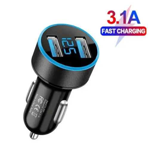 Car Cigarette Lighter 2-Port USB Charger – Auto, Truck & Vehicle Adapter for Phones - LauBelle