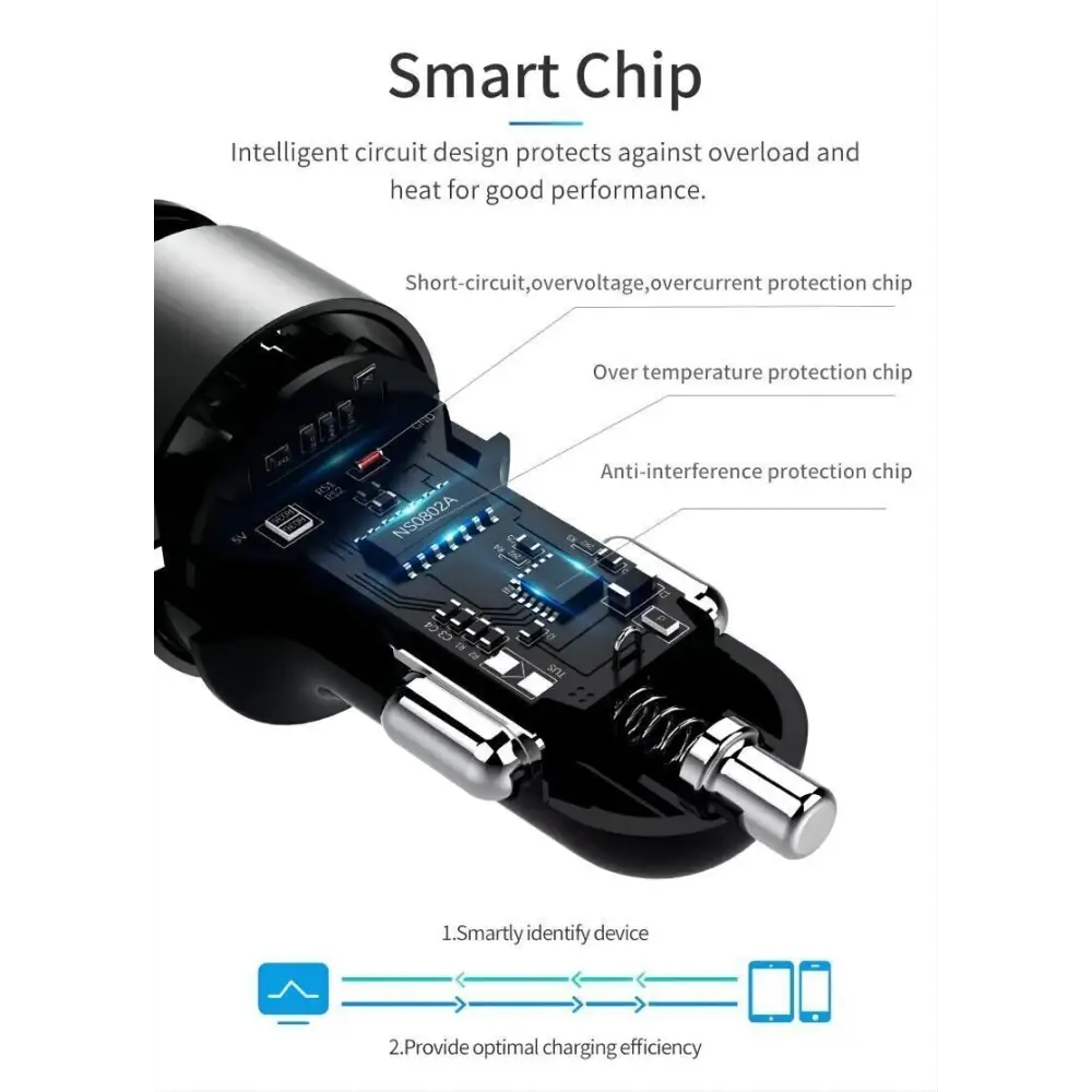 Car Cigarette Lighter 2-Port USB Charger – Auto, Truck & Vehicle Adapter for Phones - LauBelle Brand