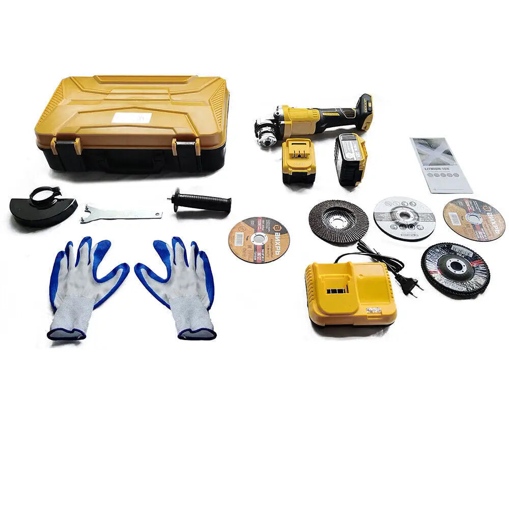 21V 125mm Cordless Angle Grinder – Cutting & Grinding Tool with 2 Batteries - LauBelle Brand