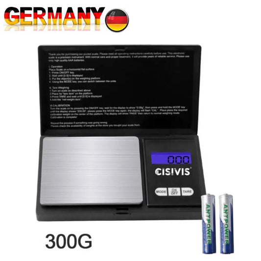Retractable Folding Digital Scale 300g / 0.01g Precision - LauBelle Brand