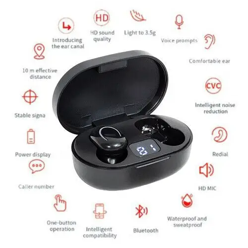 Bluetooth 5.3 In-Ear Wireless TWS Sport Headphones with IPX5 Water Resistance - LauBelle Brand