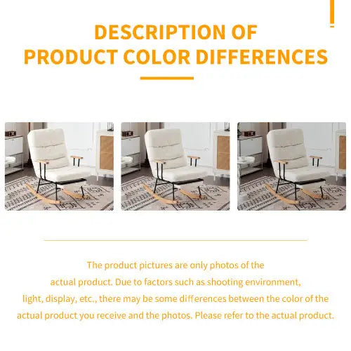Comfortable Rocking Recliner Chair – 100cm High, 58cm Wide Seat, Gravity Adjustment, Manual Footrest, Stable Anti-Slip Lounger - LauBelle Brand