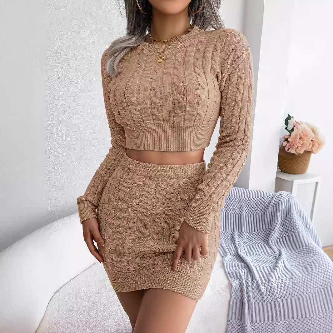 KnitTwist Crop & Curve Skirt Set - LauBelle Brand