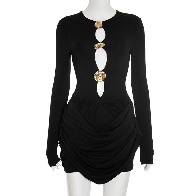 Luxe Pleated Slim Fit Elegant Mini Dress - LauBelle Brand