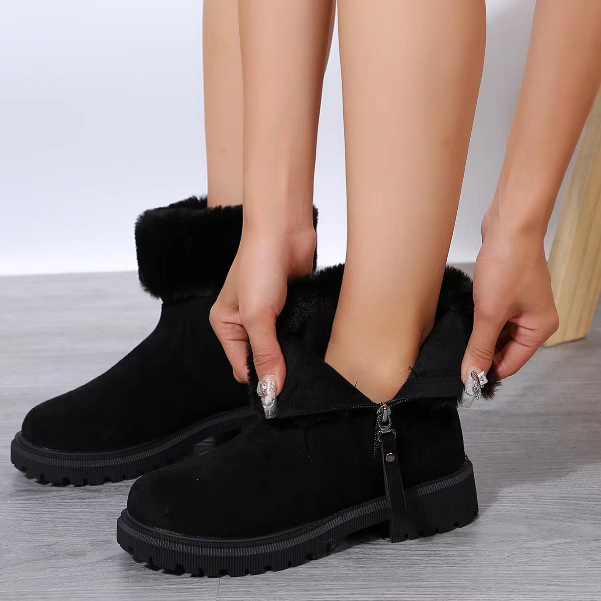 CozyChic Side-Zip Plush Winter Boots for Women - LauBelle Brand