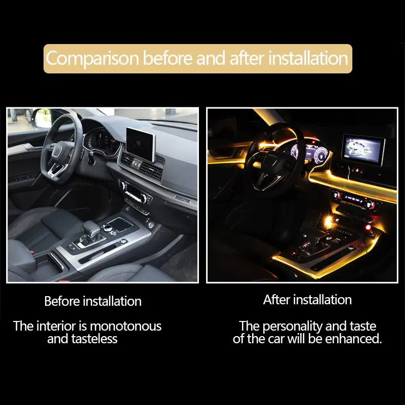 RGB Interior Car Light Strips with Customizable Installation